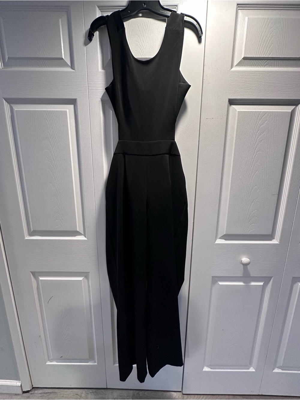 Express Black Sleeveless Jumpsuit with Wide Legs